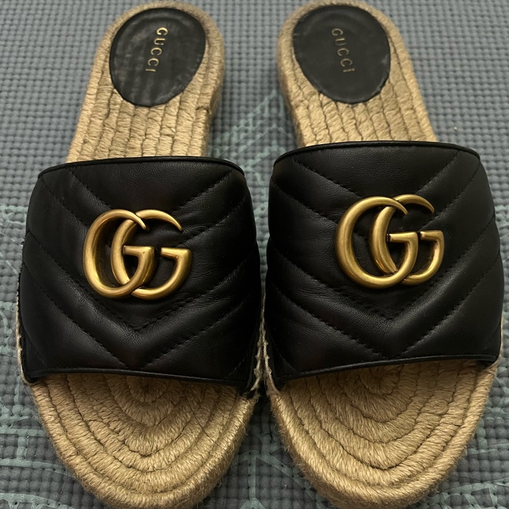 GUCCI MATELASSE ESPADRILLES SIZE 8